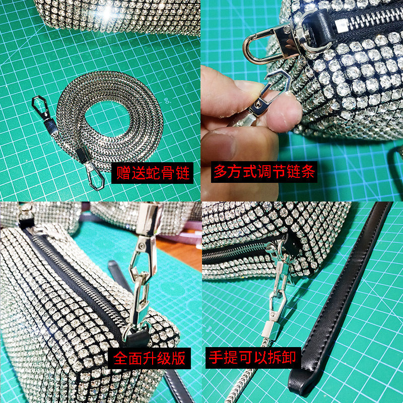 aw大王2020新款潮满钻腋下水钻包包 西罗拉女士包袋