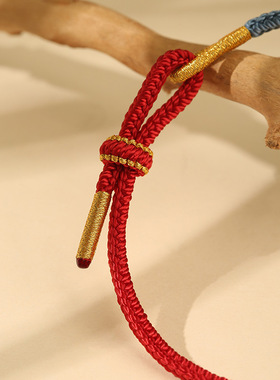 龙结桃花双链结手绳手工编织DIY黄金银首饰穿串配件隔珠厂家批发