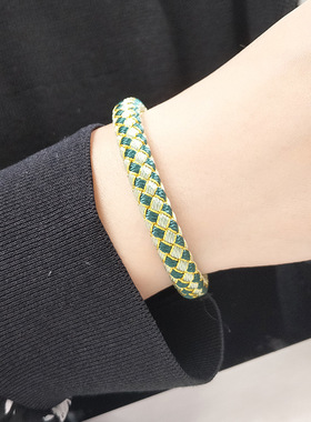 手工编织国潮手链男女款情侣礼物龙鳞锦鲤个性时尚成品民族风手