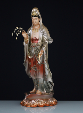纯铜保平安观音菩萨佛像