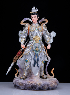 汉白玉五虎上将赵子龙神像供奉