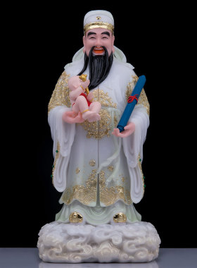 汉白玉摆件福禄寿三星神像