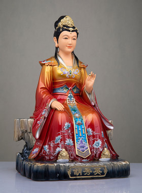 胡秀英神像家用供奉树脂彩绘摆件