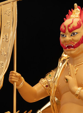 汉白玉保平安家用面然大士摆件