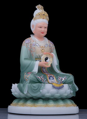 石材保平安中式客厅无生老母神像