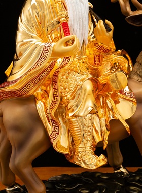 康盛铜保平安中式客厅姜太公神像