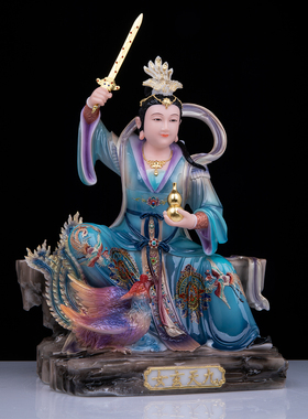 汉白玉九天娘娘战神玄女佛像