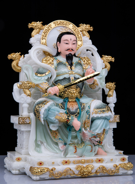 汉白玉九天应元雷声普化天尊神像