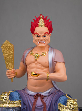 汉白玉中式家用面然大士摆件