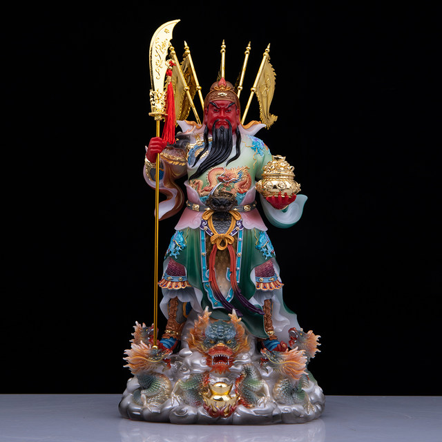Eco-friendly resin home store Wu Wealth God Guan Gong statue