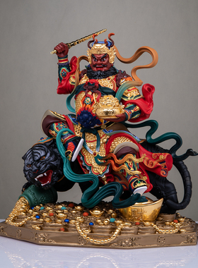 手工彩绘武财神赵公明招财神像