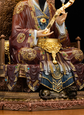 家用三清道祖摆件黄铜