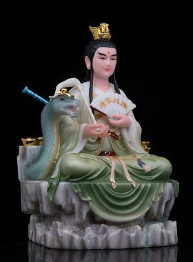 典藏常蟒太爷太奶神像常天霸天刚四大家族汉白玉蛇娘娘真身摆件