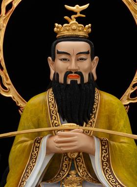 26英寸纯铜鎏金通天教主像铜像