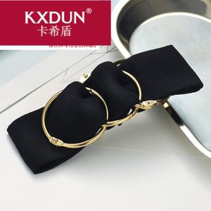 KXDUN/卡希盾新光饰品韩版时尚黑色发夹 合金边夹气质发饰LYY0409