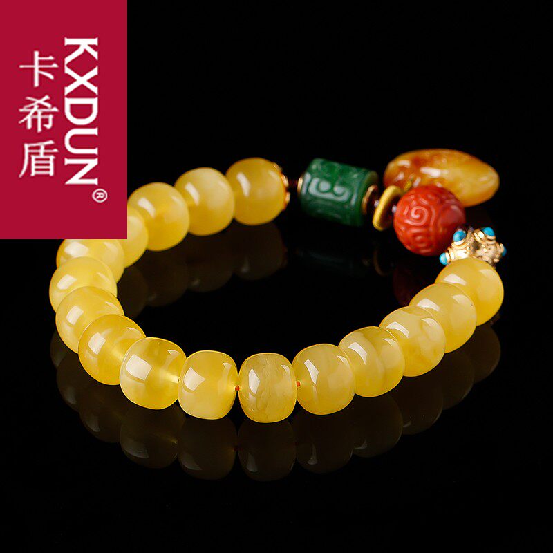 kxdun手串琥珀原石金绞蜜正品手链 卡希盾手链