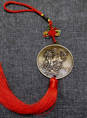 麒麟盾八卦四神兽挂件摆件工艺品门对楼角家居青龙麒麟吸米挂件