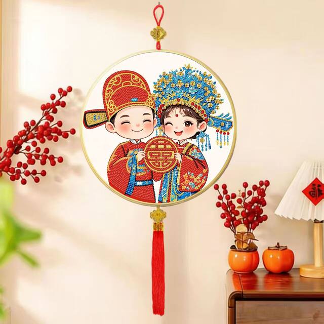 Centenary Haohe Diamond painting lasts ຕະຫຼອດໄປ Pendant Wedding Gift Handmade DIY Paste Decorative Painting Gift Wedding
