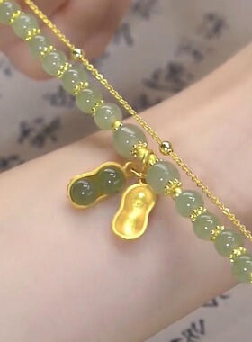 新中式玉兔手链古风设计