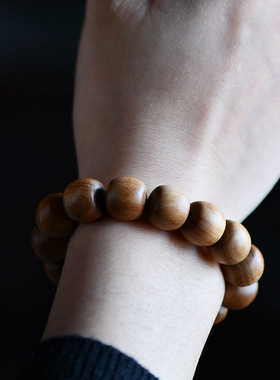 印度老山檀香108颗沉水桶珠