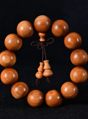 印度老山檀香沉水黑肉佛珠