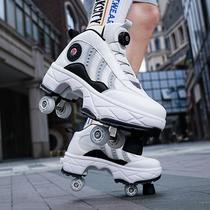 New Storm Walking Shoes Four-wheel Student Edition With Wheels Shoes Sub Adults High Face Value Wheel Skating Shoes Children Walkable Shoes