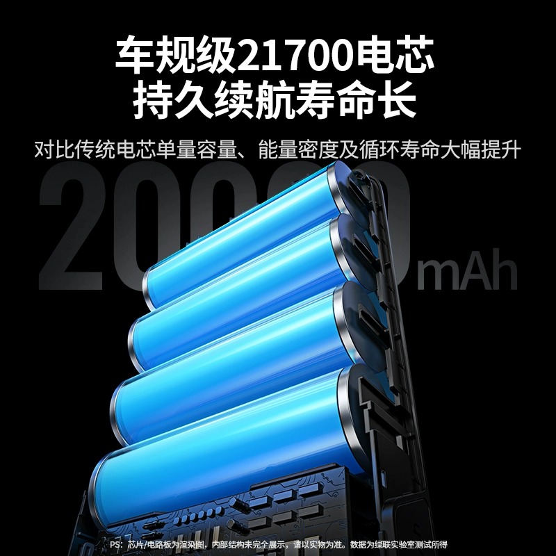 绿联100W笔记本电脑专用充电宝145W大功率快充25000毫安移动电源超大容量飞机适用华为联想小米iPad苹果手机