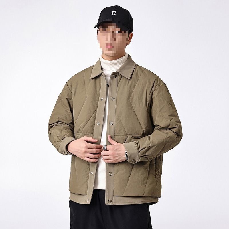 新国标90白鸭绒轻薄羽绒服男宽松大码冬季新款加厚保暖衬衫领外套,淘宝优惠券,粉丝福利购,淘宝优惠卷