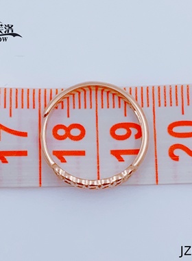 欧诗芙洛正品纯俄罗斯Au585紫金钱多多戒指纯14K玫瑰金彩金闪亮时