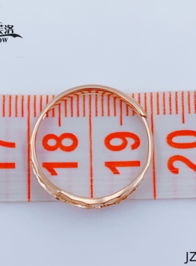 欧诗芙洛正品纯俄罗斯Au585紫金双层波浪戒指纯14K玫瑰金彩金闪亮