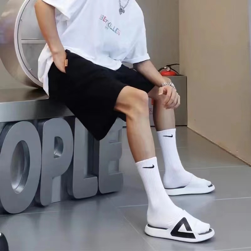 Nike耐克袜子正品篮球运动袜毛巾底纯棉吸汗长筒男袜夏季白色袜子多图2