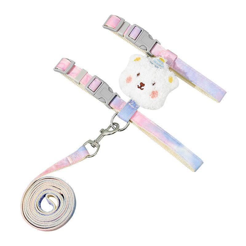 猫咪胸背可爱小熊配饰防挣脱成幼猫安全扣牵引绳宠物外出遛猫专用,淘宝优惠券,粉丝福利购,淘宝优惠卷