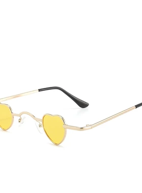 迷你小眼镜男潮嘻哈墨镜小爱心复古搞怪小框眼睛网红个性太阳镜女