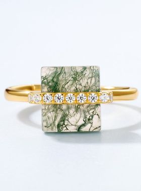 跨境新款潮流时尚绿苔藓耳钉女饰