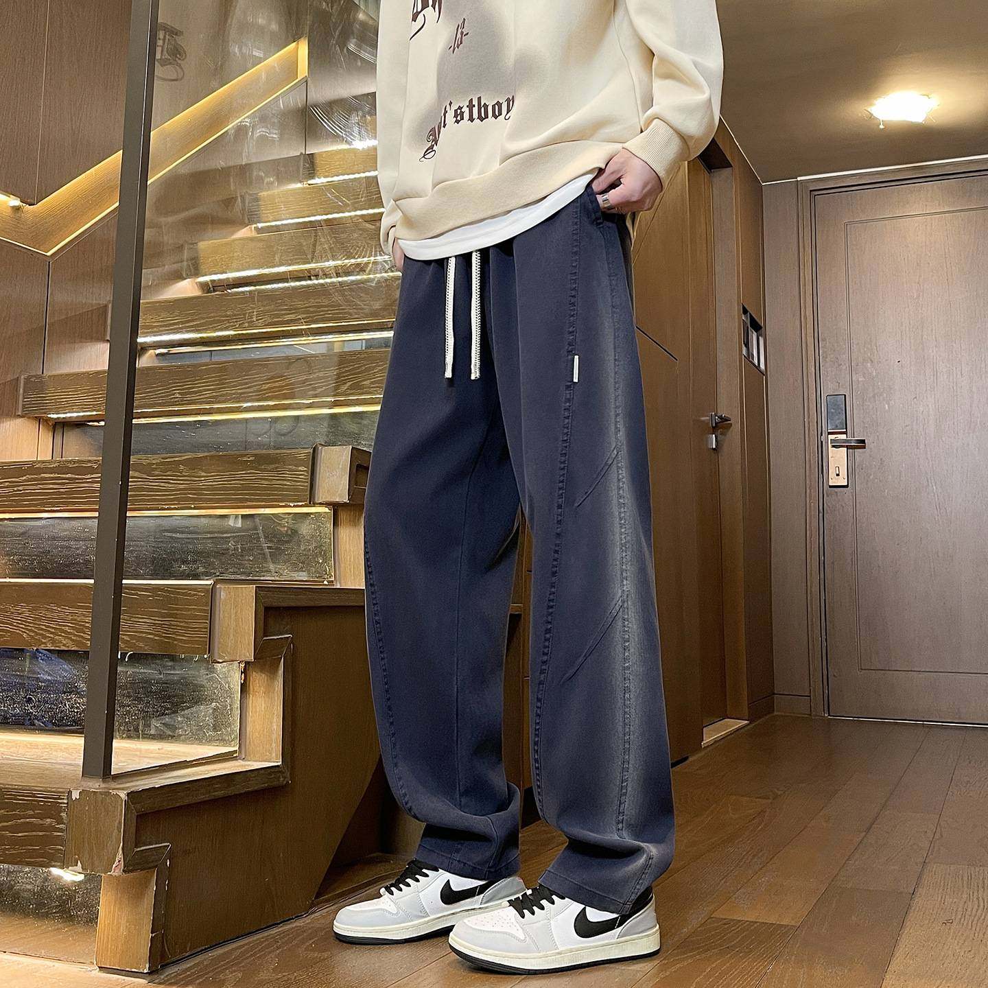 石狮市锦帅弘越服装有限公司裤子男春秋季新款休闲裤青少年宽松直,淘宝优惠券,粉丝福利购,淘宝优惠卷