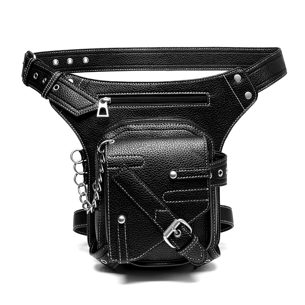 Bag Women's Leg Bag Vintage Chain Motorcycle Bag Motorcycle