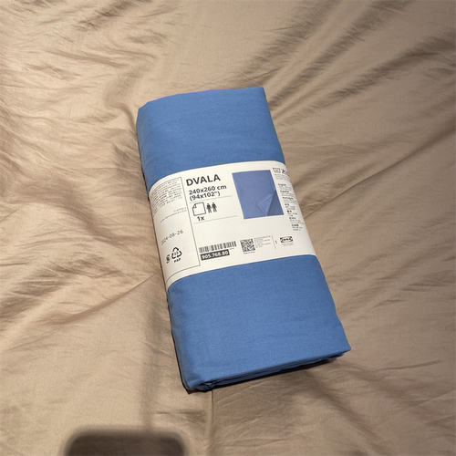 IKEA宜家 代芙拉 床单纯棉材质纯色简约素色单人双人床上用品床罩 - 图1