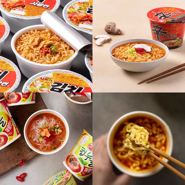Nongshim multi-flavor Korean bowl noodles and cup noodles 4 pieces