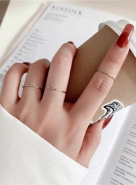 极细素圈戒指日韩时尚
