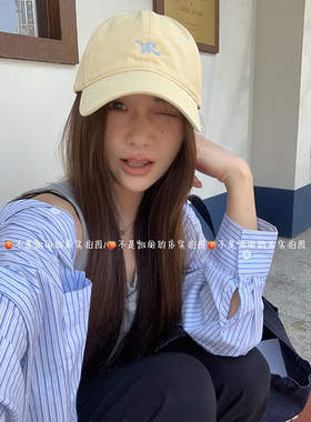超好看的鹅黄色显脸小棒球帽！！