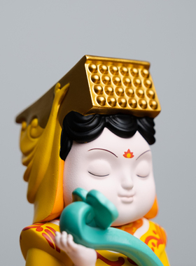 汽车摆件湄洲岛妈祖公仔平安如意·高枕无忧智能办公(NFC)可抽签