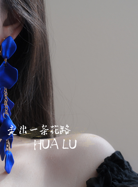 轻奢酒红色时髦气质度假风耳饰