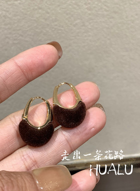 精致ins小众锆石甜美六芒星耳环
