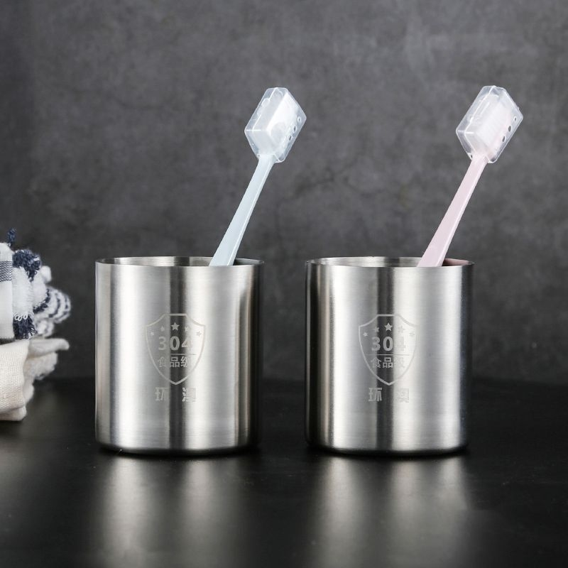 漱口杯SUS304不锈钢水杯食品级加厚带把手防摔宝宝儿童漱口杯,淘宝优惠券,粉丝福利购,淘宝优惠卷