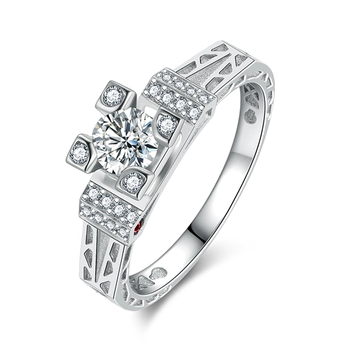 Платиновое импортное рубиновое обручальное кольцо, платина 950 пробы, США