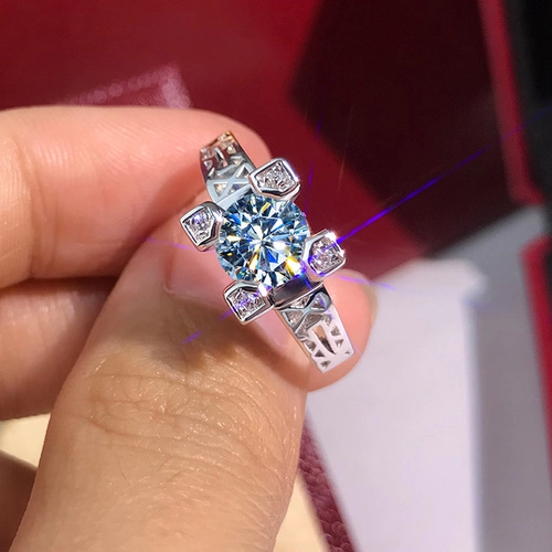 Платиновое импортное рубиновое обручальное кольцо, платина 950 пробы, США