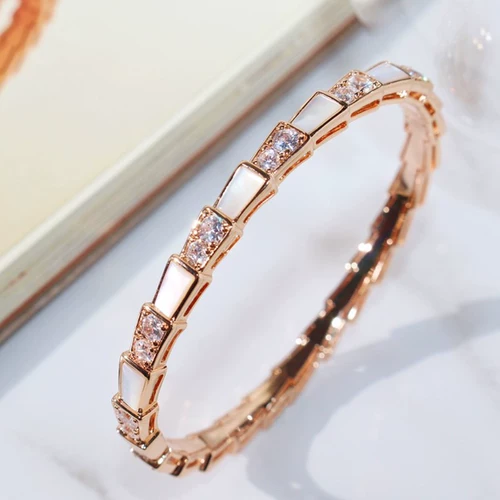 Золотой импортный браслет, 18 карат, розовое золото, США, простой и элегантный дизайн