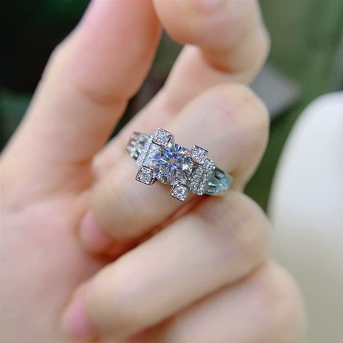 Платиновое импортное рубиновое обручальное кольцо, платина 950 пробы, США