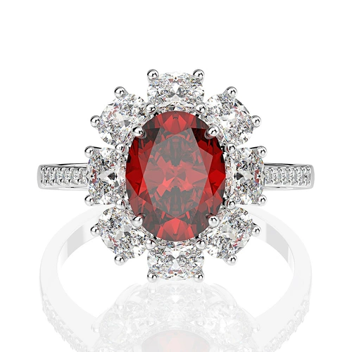 Платиновое импортное бриллиантовое сапфировое рубиновое обручальное кольцо на солнечной энергии, платина 950 пробы, 2 карат