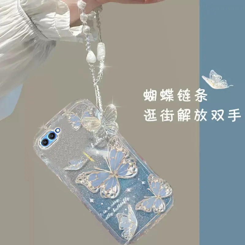 荣耀v10手机壳荣耀v9透明v40蝴蝶v20套v30全包pro防摔5潮60奢华80高档T手链30闪粉100款40新50软70女honor - 图3